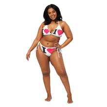 Load image into Gallery viewer, All-over print recycled string bikini