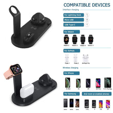 Load image into Gallery viewer, 4 in 1 Wireless Charging Stand Apple Watch iPhone