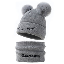 Load image into Gallery viewer, Winter baby scarf hat
