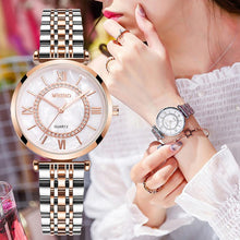 Load image into Gallery viewer, Diamond Ladies Wristwatches Stainless Steel