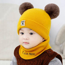 Load image into Gallery viewer, Winter baby scarf hat