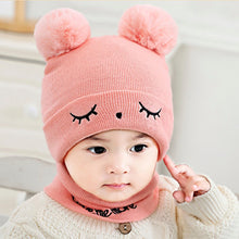 Load image into Gallery viewer, Winter baby scarf hat
