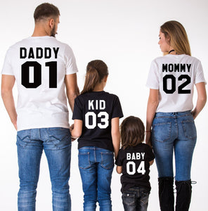 T-shirt DADDY MOMMY KID BABY