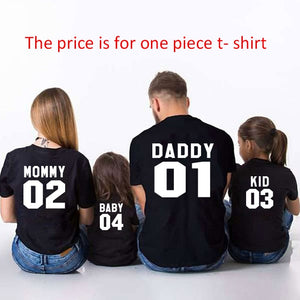 T-shirt DADDY MOMMY KID BABY