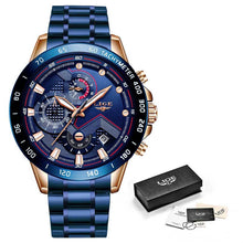 Load image into Gallery viewer, LIGE 2022 new fashion men watch
