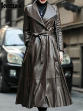 Load image into Gallery viewer, Feminine leather coat
