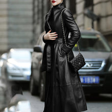 Load image into Gallery viewer, Feminine leather coat
