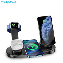 Load image into Gallery viewer, 4 in 1 Wireless Charging Stand Apple Watch iPhone
