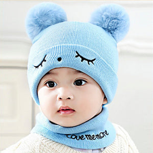 Winter baby scarf hat