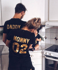 T-shirt DADDY MOMMY KID BABY