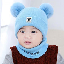 Load image into Gallery viewer, Winter baby scarf hat
