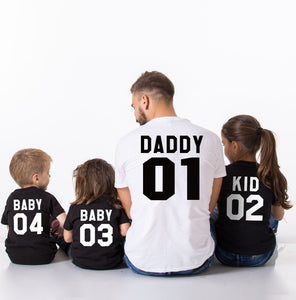 T-shirt DADDY MOMMY KID BABY