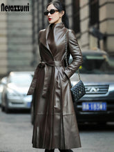 Load image into Gallery viewer, Feminine leather coat
