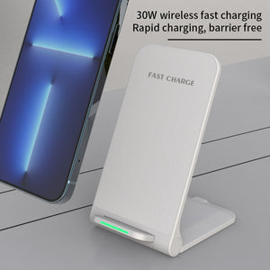 30W Wireless Charger Stand Pad for  iPhone & Samsung S21 S20