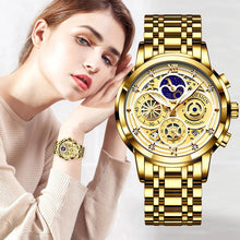 Load image into Gallery viewer, LIGE New Women&#39;s Gold Watch
